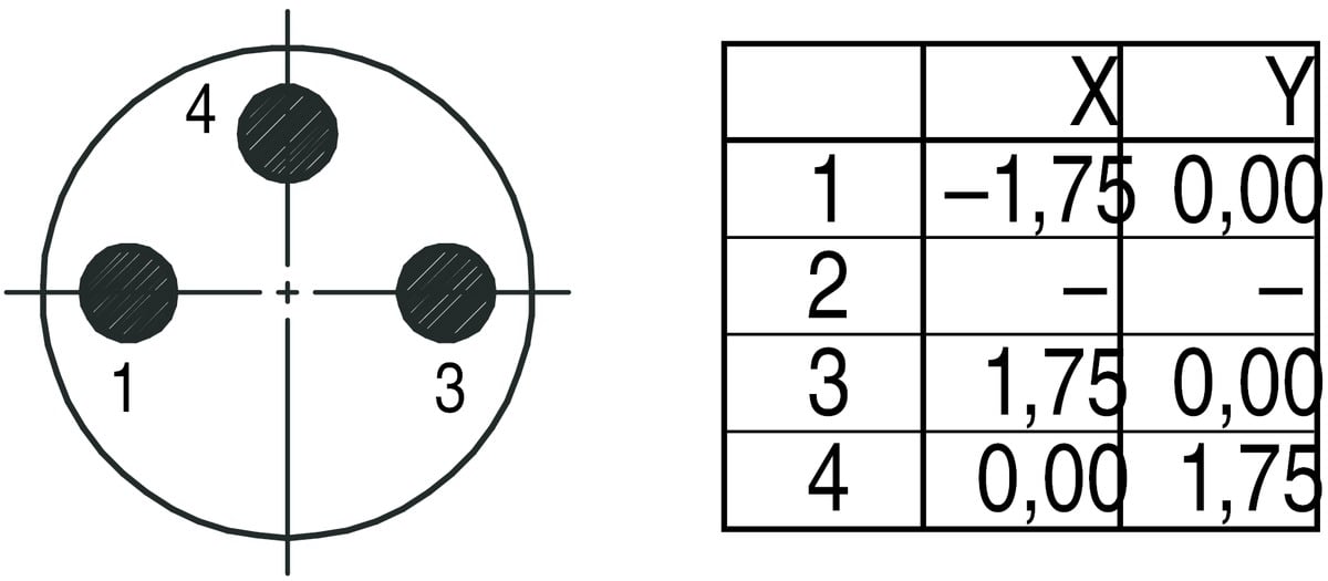 m8 3 pinli dişi konnektör binder 99 3400 100 03