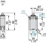 XCMD2110L1 Metal Pimli Kablolu IP67 Limit Siviç - Switch