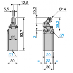 XCKN2121P20 Nihayet Şalteri Optimum Plastik