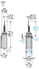 XCKN2106P20 Nihayet Şalteri Optimum Plastik