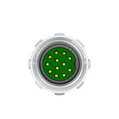 M12 12 Pin Dişi Düz 5 Mt. Kablolu Konnektör - Sensör Kablosu Velledq M12-F12T-5.0PVC/BK