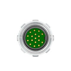 M12 17 Pin Dişi Düz 10 Mt. Kablolu Konnektör - Sensör Kablosu Velledq M12-F17T-10.0PVC/BK