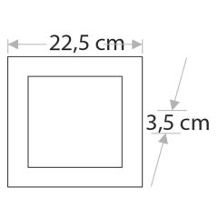 Cata 18W Sıva Üstü Siyah Kare Led Armatür Gün Işığı CT-5234S