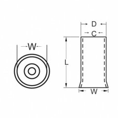 Gwest KY-1.50 mm İzolesiz Kablo Pabucu - 1000 ad.