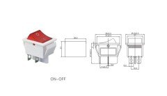 Geniş Işıklı Anahtar ON-OFF BEYAZ KASA