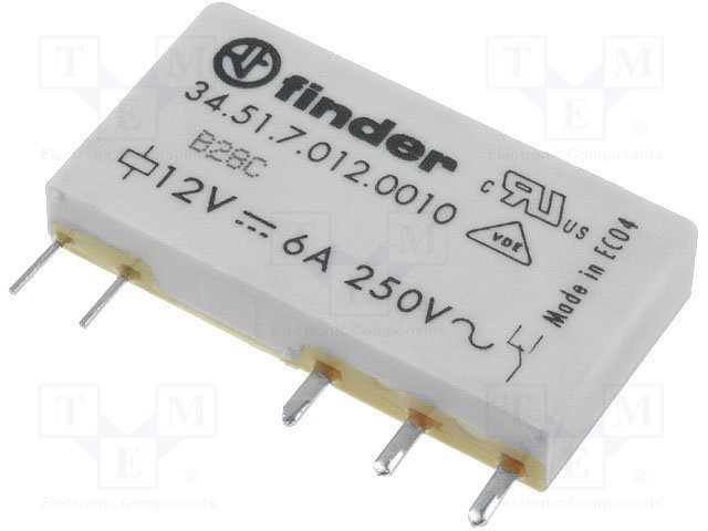 Finder 34.51.7.012.0010 Serisi Ultra İnce Pcb Röle