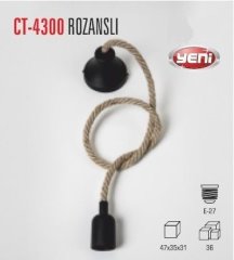 Cata Rustik Rozanslı Askı Duy CT-4300 - 1 Metre